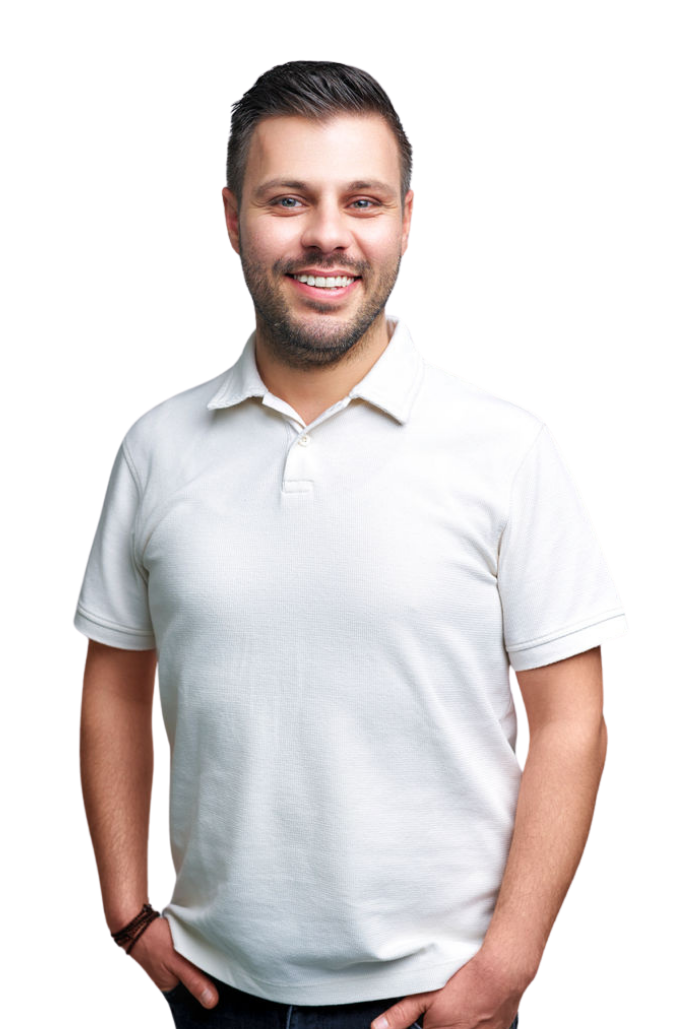 Asterios, Mitarbeiter der Stadt, lächelt freundlich